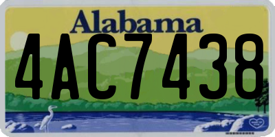 AL license plate 4AC7438