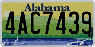 AL license plate 4AC7439