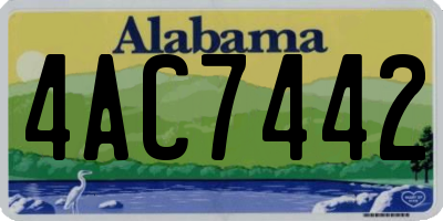AL license plate 4AC7442