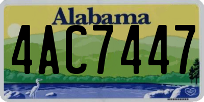 AL license plate 4AC7447