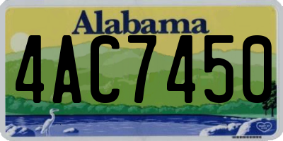 AL license plate 4AC7450