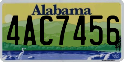 AL license plate 4AC7456