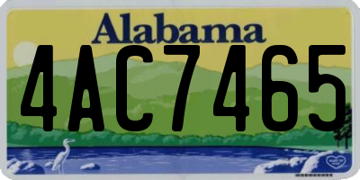AL license plate 4AC7465