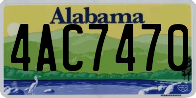 AL license plate 4AC7470