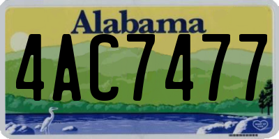 AL license plate 4AC7477