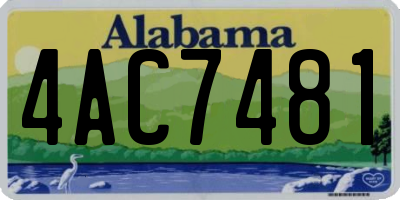 AL license plate 4AC7481