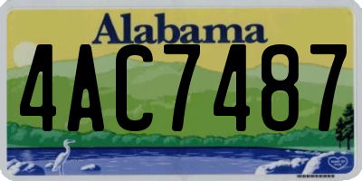 AL license plate 4AC7487