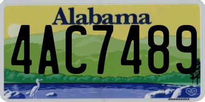 AL license plate 4AC7489