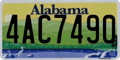 AL license plate 4AC7490