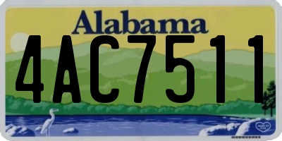 AL license plate 4AC7511