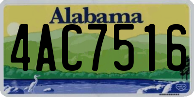 AL license plate 4AC7516