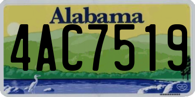 AL license plate 4AC7519