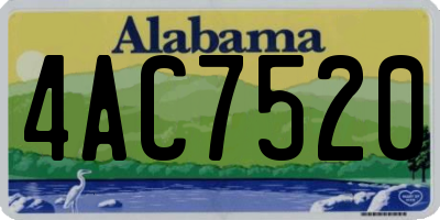 AL license plate 4AC7520