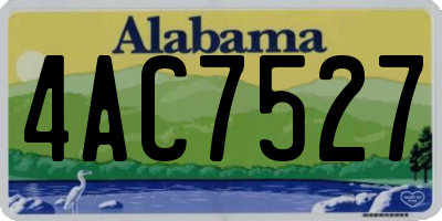 AL license plate 4AC7527