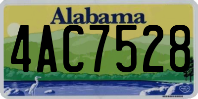 AL license plate 4AC7528