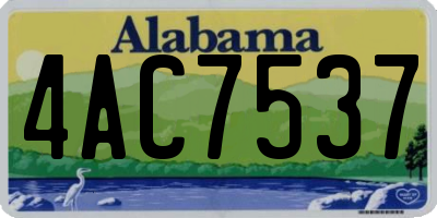 AL license plate 4AC7537