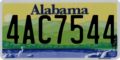 AL license plate 4AC7544