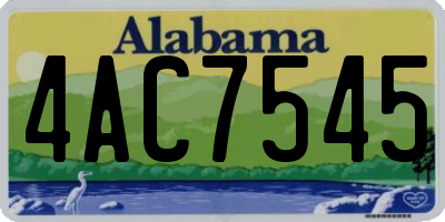 AL license plate 4AC7545