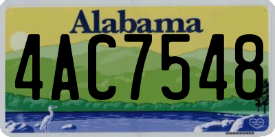 AL license plate 4AC7548