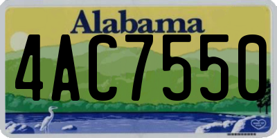 AL license plate 4AC7550