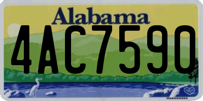 AL license plate 4AC7590