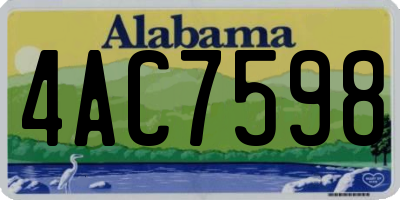 AL license plate 4AC7598