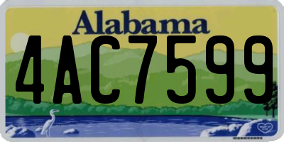AL license plate 4AC7599