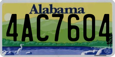 AL license plate 4AC7604