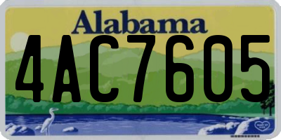AL license plate 4AC7605