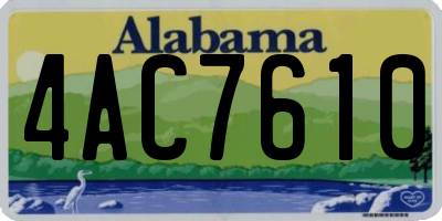 AL license plate 4AC7610