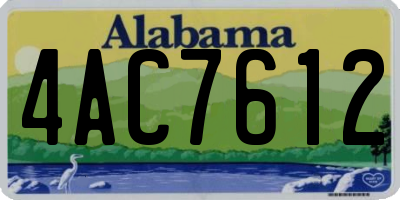 AL license plate 4AC7612