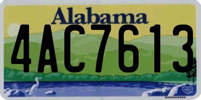 AL license plate 4AC7613