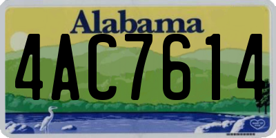 AL license plate 4AC7614