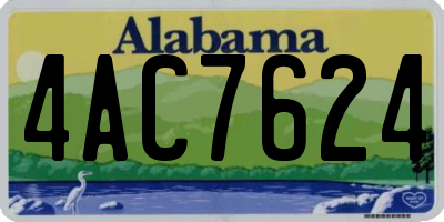 AL license plate 4AC7624