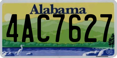 AL license plate 4AC7627