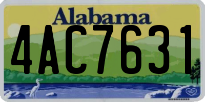 AL license plate 4AC7631