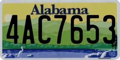 AL license plate 4AC7653
