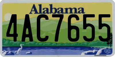 AL license plate 4AC7655
