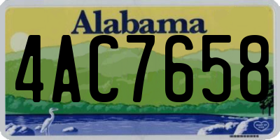 AL license plate 4AC7658