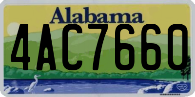 AL license plate 4AC7660