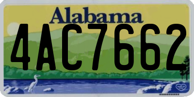 AL license plate 4AC7662