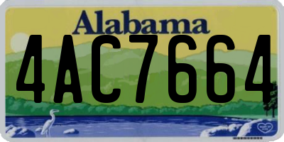 AL license plate 4AC7664