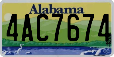 AL license plate 4AC7674