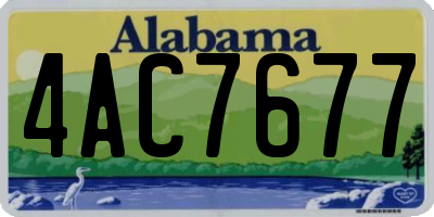AL license plate 4AC7677