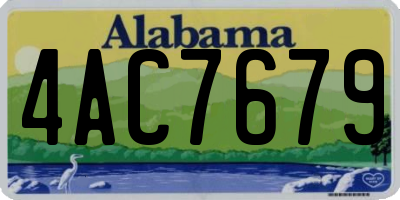 AL license plate 4AC7679