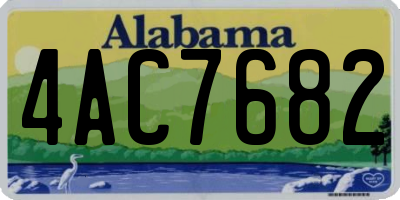 AL license plate 4AC7682