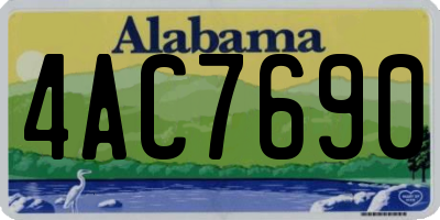 AL license plate 4AC7690