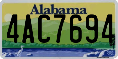 AL license plate 4AC7694