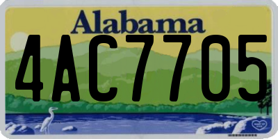 AL license plate 4AC7705