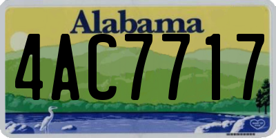 AL license plate 4AC7717